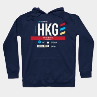 Hong Kong (HKG) Airport Code Baggage Tag Hoodie